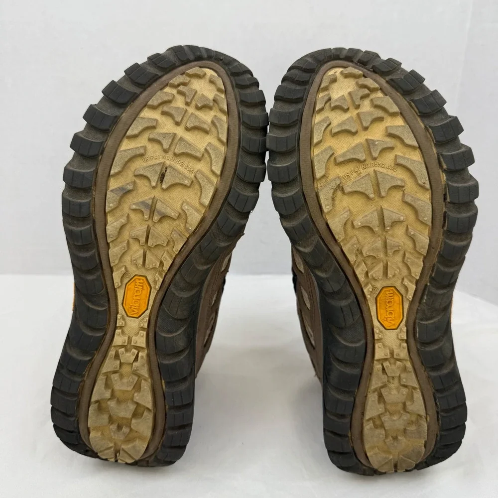 Merrell Radius Mid Waterproof Hiking Boots Walnut Vibram Womens 8.5